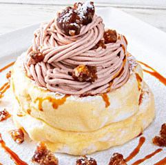 Japanese chestnut cream ricotta pancakes