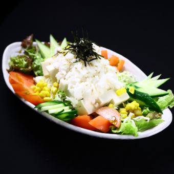 長芋と豆腐の野菜サラダ