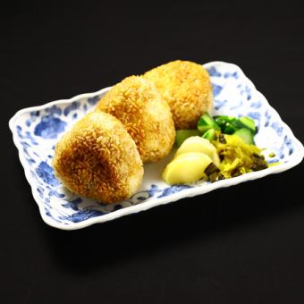 Grilled Rice Balls with Fragrant Soy Sauce
