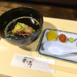 高汤茶泡饭（配烤饭团）芥末或梅干