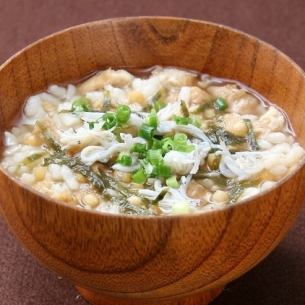Seasoned rice with dashi chazuke