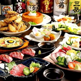 【选择火锅套餐】含无限量畅饮 7道菜品 4,000日元 *需预约