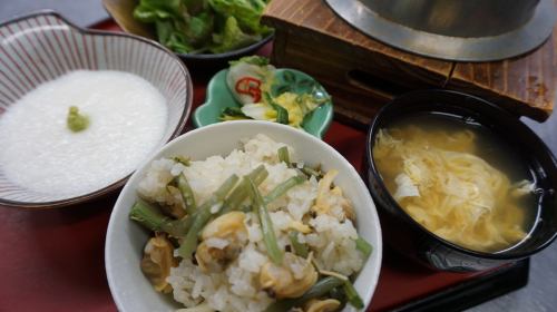 Asari edible wild plants (small bowl, tororo, new incense, soup)