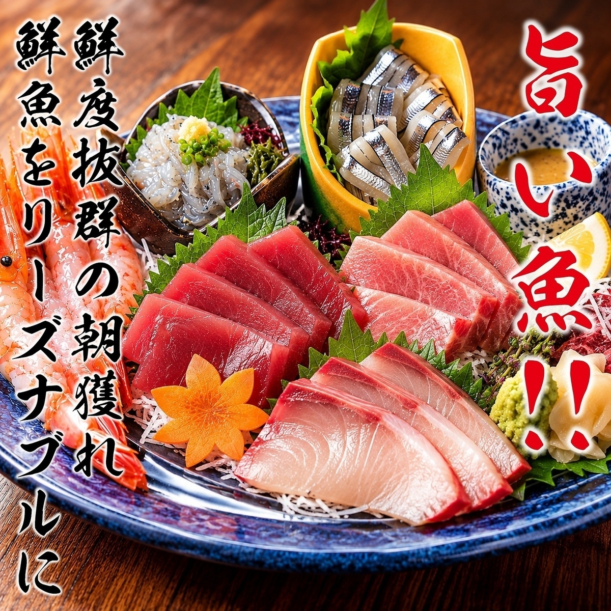 新宿西口の完全個室！漁港直送の鮮魚と旨い酒で大人の癒やし