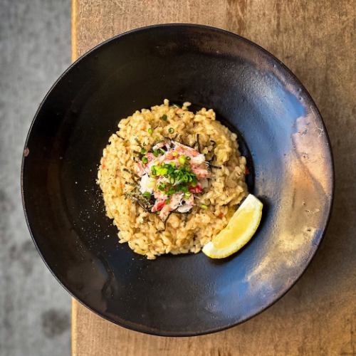 Risotto made with snow crab from Hokkaido