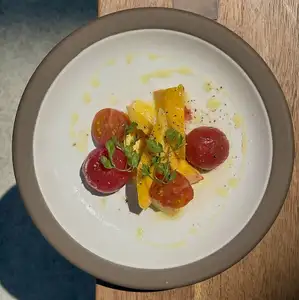 Pickled kohlrabi and cherry tomatoes