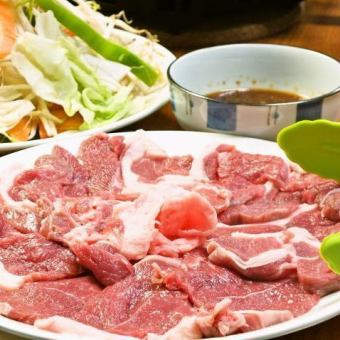 <2名からOK!>肉・野菜増量!生ラムジンギスカンコース 4600円(税込)