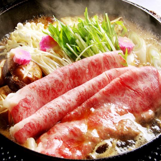 [Specially selected Japanese black beef sukiyaki course] 12,000 yen per person