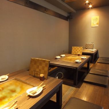 From 2 people up to 20 people OK seat popular digging seat.It is perfect for various banquets ♪ I can not use the second party because it is open until midnight ★