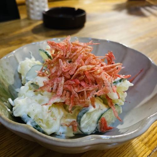 Sakura shrimp potato salad