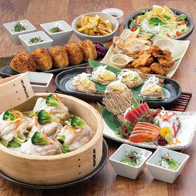 飲み放題3時間付き 期間限定 雅コース お料理9品 4200円 税込 くいもの屋 わん 近鉄八尾店