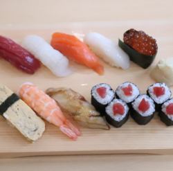 渚（なぎさ）：鮨 8貫+1本+お椀