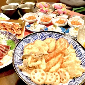 秋の天ぷら宴会♪全9品＋120分飲み放題
