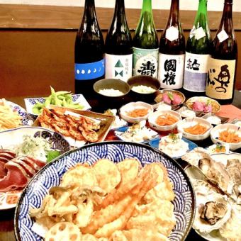ピース大満足宴会に福島の地酒が飲み放題に入ったDXコース！