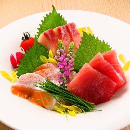 Assortment of three kinds of fresh fish