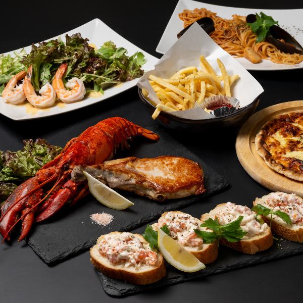 【洋食コース】は全8品に加え種類豊富なドリンクが2時間飲み放題付！プラスで高音響カラオケも歌い放題♪