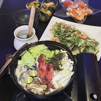 【冬限定 牡蠣鍋コース】旬！牡蠣鍋コース＋2時間飲み放題付き おひとり様5000円(税込)