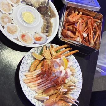 新年会 2月まで限定 特大タラバガニ付き浜焼きコース