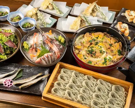 7月6日スタート【地酒9種入2H飲放付】新潟地酒を気軽に楽しむ越後の地酒満喫コース全8品