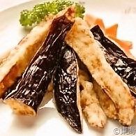 Fried eggplant with Japanese pepper