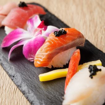 【寿司】日替わりオススメ鮮魚の3貫盛り合わせ