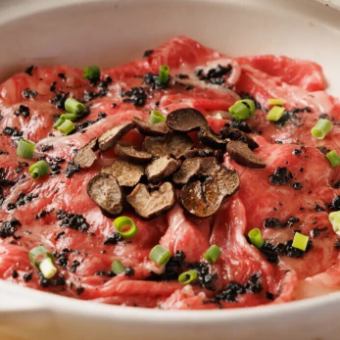 【2時間飲放付】黒トリュフ&黒毛和牛特製ソ一ス土鍋『饗雅(きょうが)コース』8,500円⇒8,000円