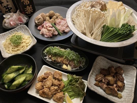 【120분 음방 첨부】겨울 한정★«전 7품»나고야 코친 닭 냄비 코스 5500엔⇒5000엔+30분 연장 쿠폰 있음