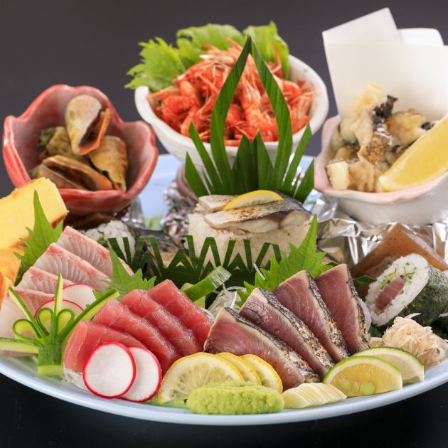 土佐おきゃく皿鉢コース】2時間飲み放題5000円 | 喰多朗 高知 本店