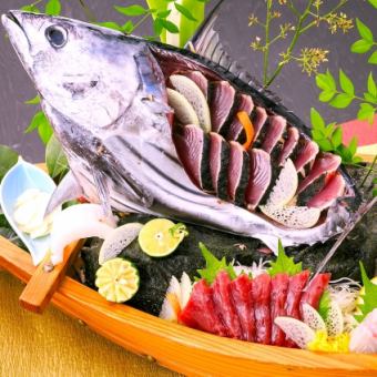 土佐款待【附鰹魚生魚片★Sarabachi大型宴會套餐】2小時無限暢飲6,000日元