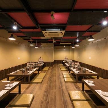 [Private room banquets for up to 50 people are OK!] << Spacious and spacious with digging ♪ Suitable for various banquets >> Semi-chartered banquets are also possible with partitions! Please enjoy!