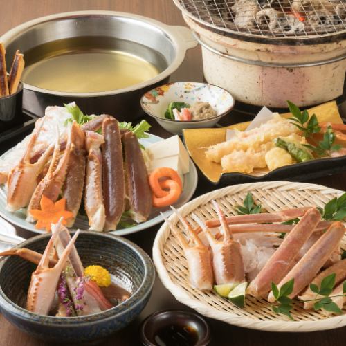 【約會、娛樂的最佳選擇】「雪蟹三摩地套餐」7種、含稅11,000日圓|宴會、娛樂的最佳選擇◎