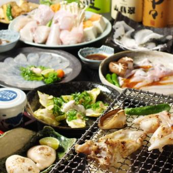 [Blowfish] "Extreme Fugu Samadhi Course" 8 dishes total 14,000 yen (15,400 yen including tax) | Enjoy the special blowfish! A blissful feast