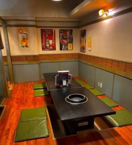 The comfortable horigotatsu seats are for 4 people! Please enjoy the banquet at your leisure.We also have an all-you-can-eat course that is perfect for parties!