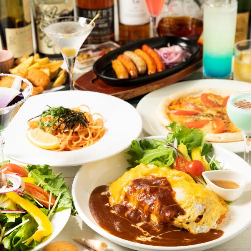 飲み放題付きのコースがかなりお得！！ピラフやカキフライなど、フードも種類豊富♪