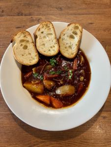 Homemade beef stew made with Hokkaido-raised veal tail