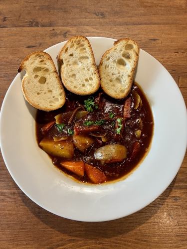 Homemade beef stew made with Hokkaido-raised veal tail