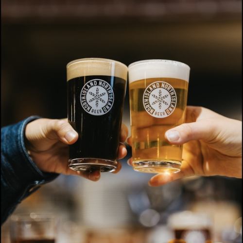 We offer up to 12 kinds of our own brewed beer from Ebetsu, Hokkaido on tap!