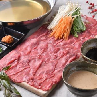 【タンしゃぶ食べ放題コース】タンしゃぶ食べ放題に炙り肉寿司含む全8品 3H飲み放題付 3800円！