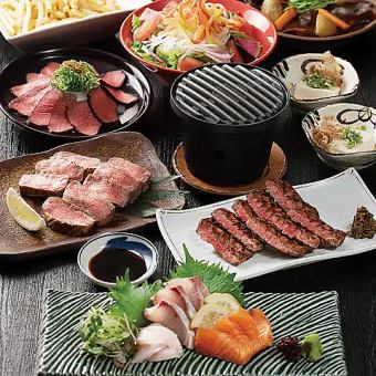 【忘年会・新年会】【もてなしコース】厚切り炭火焼き、厳選馬刺し全11品3H飲み放題付6500円