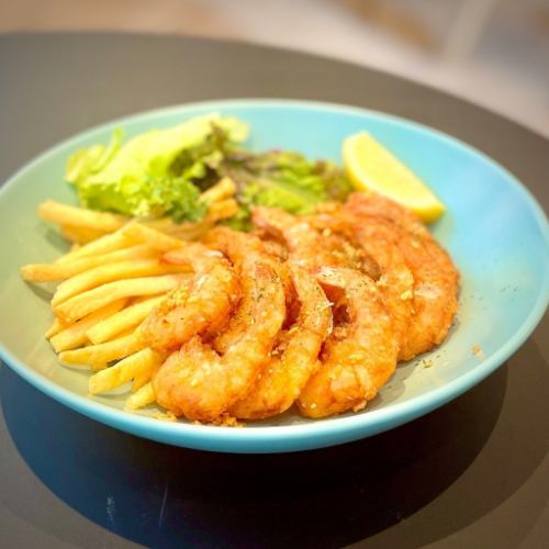마늘 새우 & 칩스