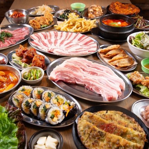 여자회・연회에◎한국 포장마차풍 38종 뷔페 코스(3,000엔)