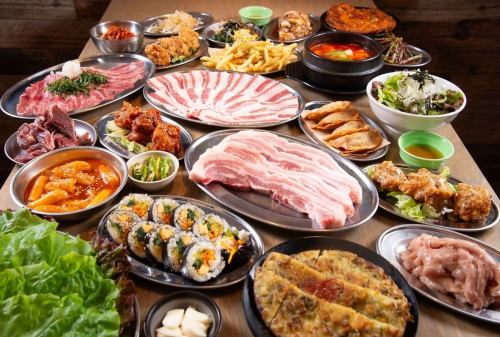 Korean cuisine and all-you-can-eat and drink!