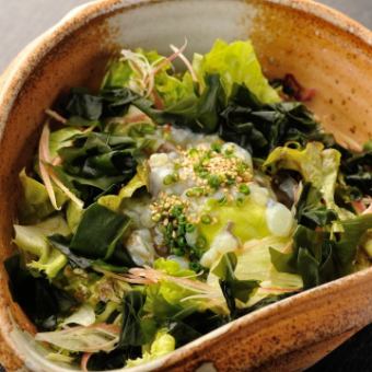 Minami Sanriku seaweed and octopus wasabi salad
