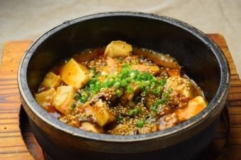 Mapo tofu rice with scented mar oil
