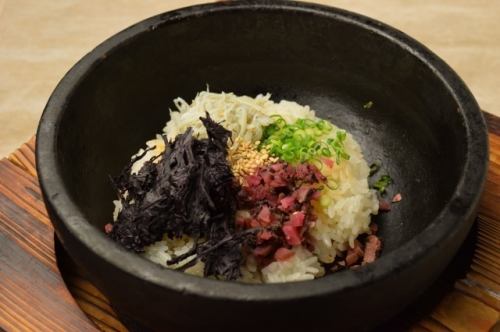Wakame plum shirasu fried rice from Minamisanriku