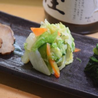 季節のお新香盛り合わせ