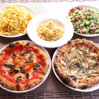 [2 hours all-you-can-drink included] Classic Margherita & Teriyaki Pizza "Trial Course" 3,800 yen