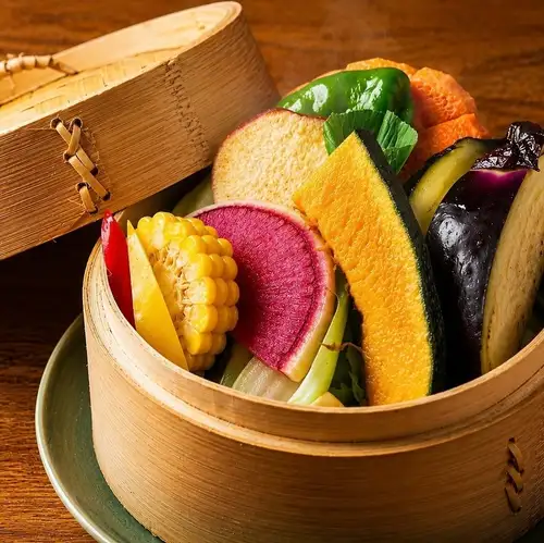 京野菜のせいろ蒸し