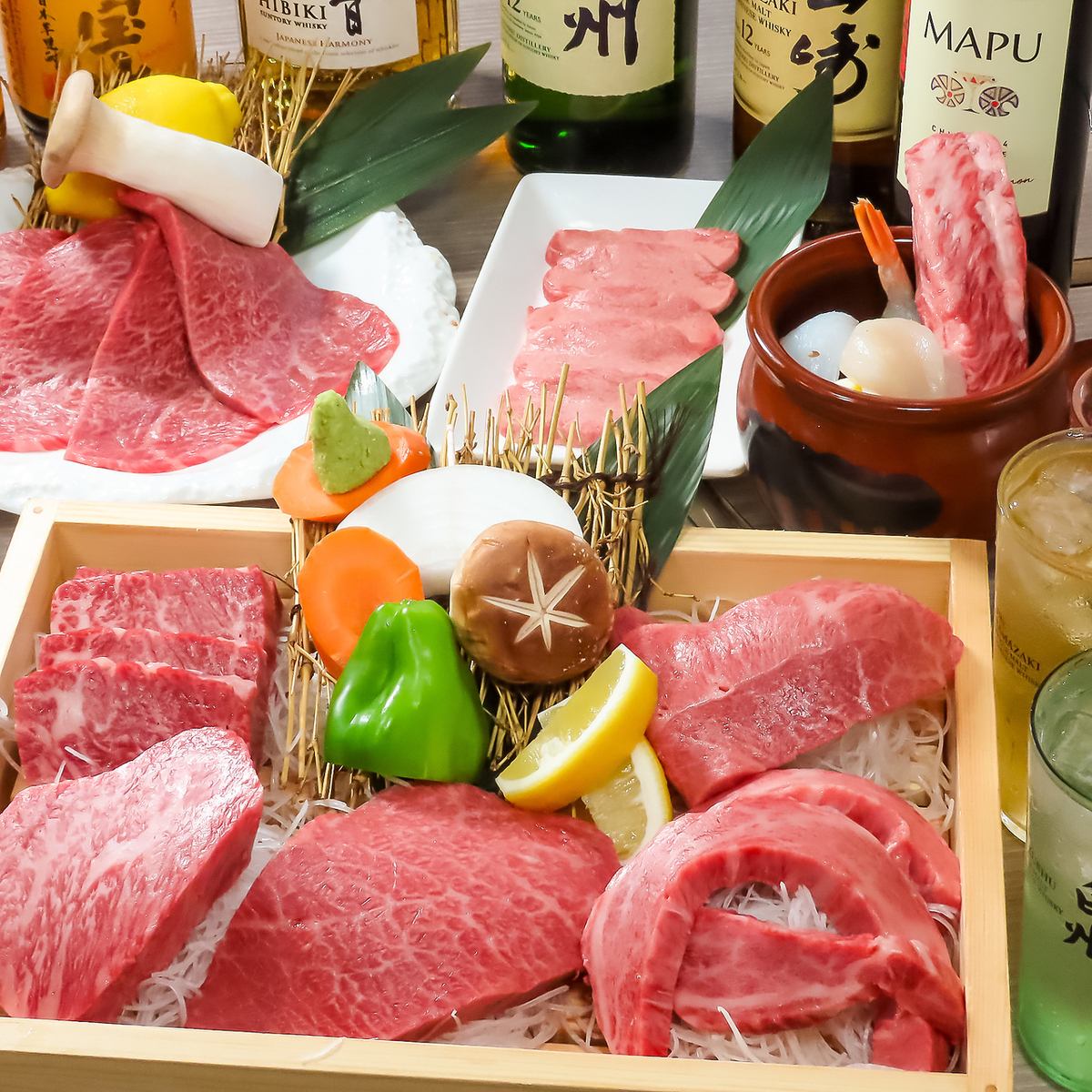 厳選された和牛をコスパ抜群に楽しめます！お肉盛や一品料理を豊富にご用意しています