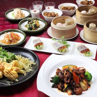 [Shikumen Royal Course] Stir-fried chicken with Sichuan chili pepper (La Tu Chi) etc. <7 dishes in total> Dishes only 4,000 yen